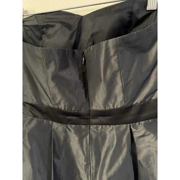 Max And Cleo Dress Women's Size 4 Strapless Sheath Above Knee Pencil Black Party - Picture 6 of 11